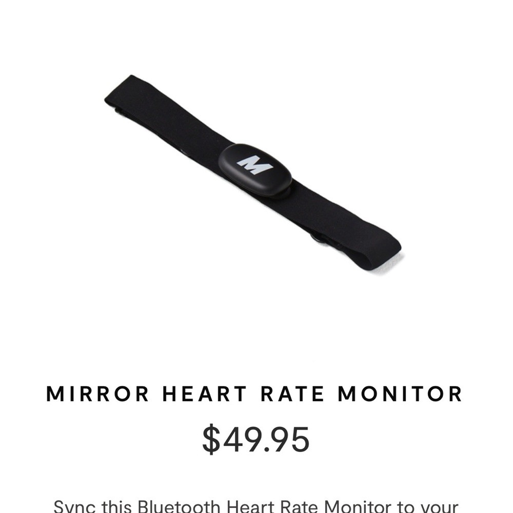 MIRROR heart rate monitor